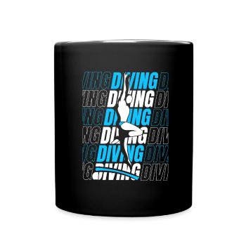Turmspringen Turmspringer - Tasse einfarbig - Schwarz - Vorne