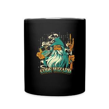 Entwickler Coder Programmierer Magier - Tasse einfarbig - Schwarz - Vorne