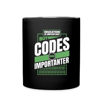 Developer Coder Programmer Funny - Full Colour Mug - black - Front