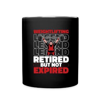 Weightlifting Retired Weightlifter - Full Colour Mug - black - Front