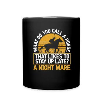 Sports équestres à cheval Drôle d’équitation - Mug uni - noir - Devant