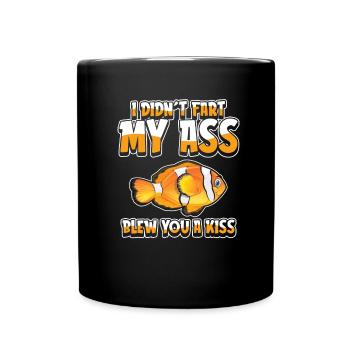 Clownfisch Witzig - Tasse einfarbig - Schwarz - Vorne