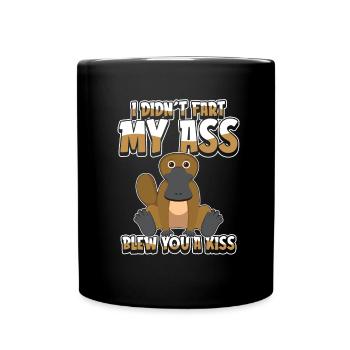 Ornithorynque de Schnabeltier lustig - Mug uni - noir - Devant