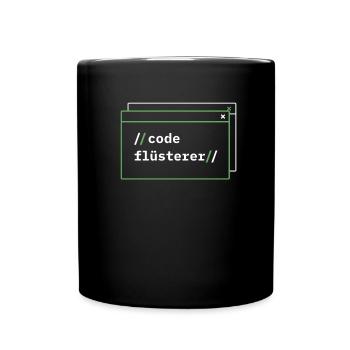 Entwickler Coder Programmierer - Tasse einfarbig - Schwarz - Vorne