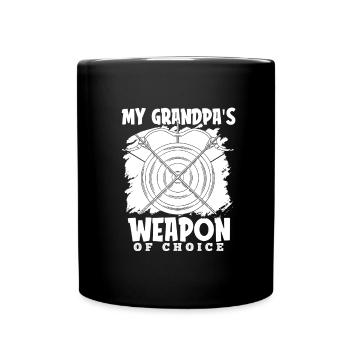 Tir à l’arc Archer Grand-père - Mug uni - noir - Devant