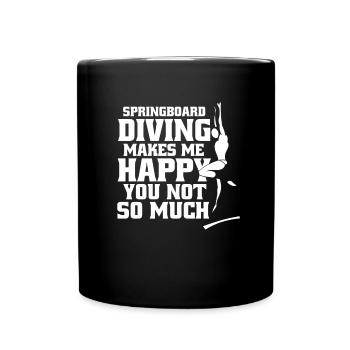 Plongeur de plongée drôle - Mug uni - noir - Devant