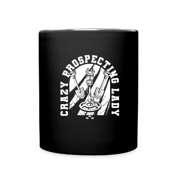 Prospectors Digging Treasure Lady - Full Colour Mug - black - Front