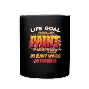 Peintre Vernisseur Lustig - Mug uni - noir - Devant
