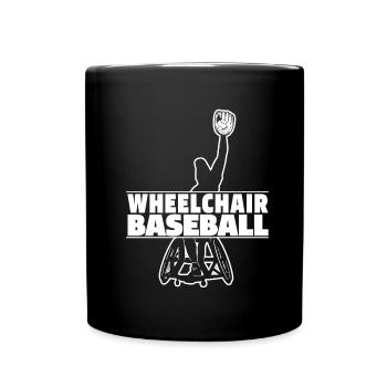 Fauteuil roulant de baseball - Mug uni - noir - Devant