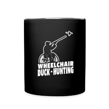 Duck Hunting Duck Hunting Wheelchair - Full Colour Mug - black - Front