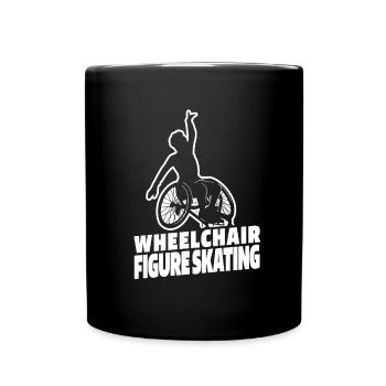 Figure skating, figure skater, wheelchair - Full Colour Mug - black - Front