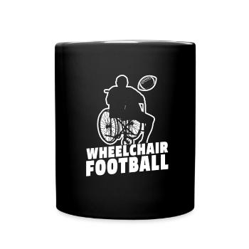 American football wheelchair - Full Colour Mug - black - Front