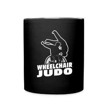 Judoka Rollstuhl - Tasse einfarbig - Schwarz - Vorne
