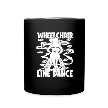 Line Dance Wheelchair - Full Colour Mug - black - Front