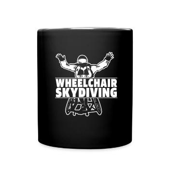 Parachutisme en fauteuil roulant de parachutisme - Mug uni - noir - Devant