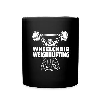 Weightlifting Weightlifting Wheelchair - Full Colour Mug - black - Front
