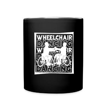 Dancing Dancer Wheelchair - Full Colour Mug - black - Front