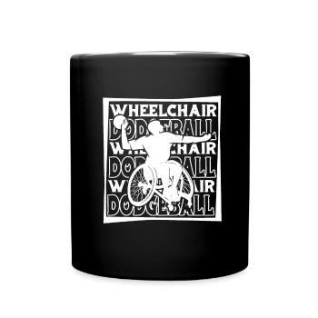 Fauteuil roulant de ballon chasseur - Mug uni - noir - Devant