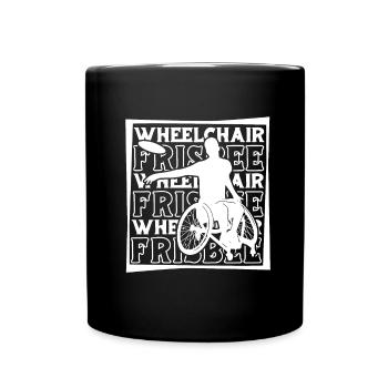 Frisbee Fauteuil roulant - Mug uni - noir - Devant