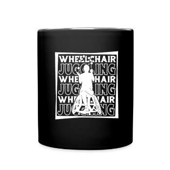 Jonglieren Jongleur Rollstuhl - Tasse einfarbig - Schwarz - Vorne
