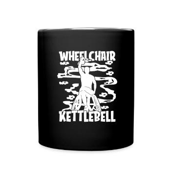 Kettlebell wheelchair - Full Colour Mug - black - Front