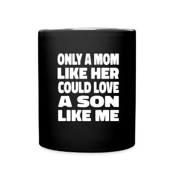 Maman Mère Fils - Mug uni - noir - Devant