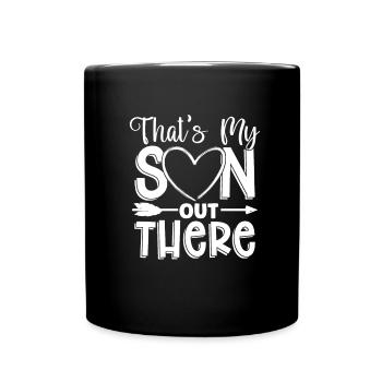 Maman Mère Fils C’est mon fils là-bas - Mug uni - noir - Devant