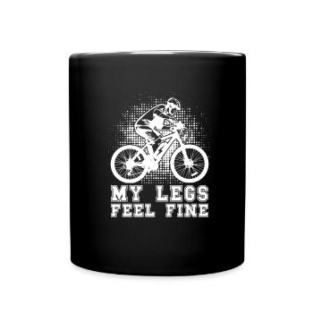 Rennrad Radsport Radsportler E Fahrrad - Tasse einfarbig - Schwarz - Vorne