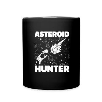 Weltraum Weltall Jäger Astroid Umleitung - Tasse einfarbig - Schwarz - Vorne