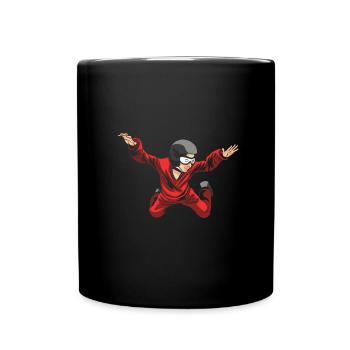 Indoor Skydiving Cool Indoor Fallschirmspringen - Full Colour Mug - black - Front