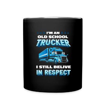 Lkw Fahrer Trucker Lastwagenfahrer Alter Trucker - Tasse einfarbig - Schwarz - Vorne