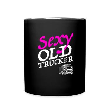 Truck Driver Trucker Truck Driver Funny - Full Colour Mug - black - Front