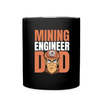 Ingenieur Vati Bergbauingenieur - Tasse einfarbig - Schwarz - Vorne