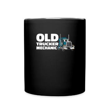Truck driver Trucker Truck driver Mechanic - Full Colour Mug - black - Front