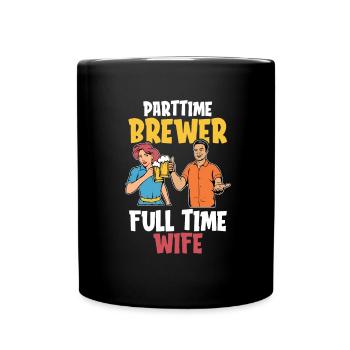 Bière artisanale Femme de bière artisanale - Mug uni - noir - Devant