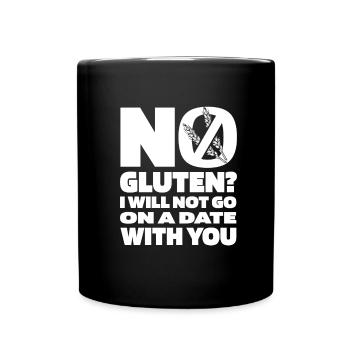Glutenfrei Sarkasmus - Tasse einfarbig - Schwarz - Vorne