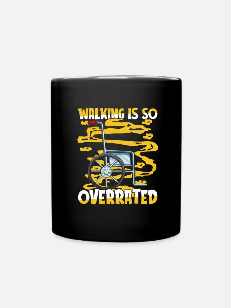 Wheelchair Wheelchair Fun - Full Colour Mug - black