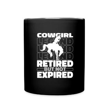 Rodéo à la retraite - Mug uni - noir - Devant