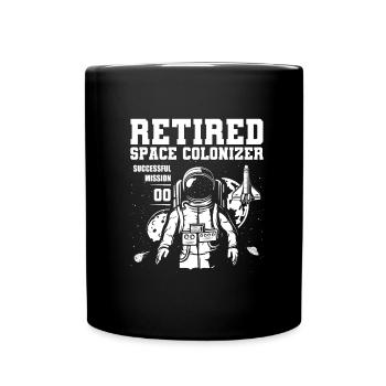Space Space Astronaut Space Colonization - Full Colour Mug - black - Front