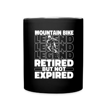 Mountain bike mountain biker Mtb retired - Full Colour Mug - black - Front