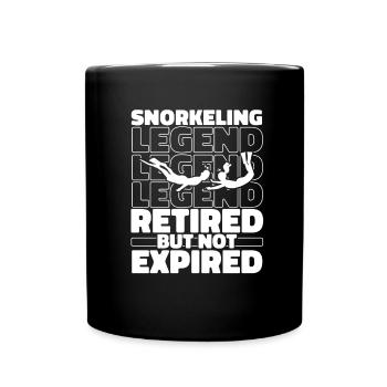 Snorkeling à la retraite - Mug uni - noir - Devant