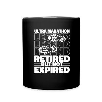 Retired ultramarathon - Full Colour Mug - black - Front