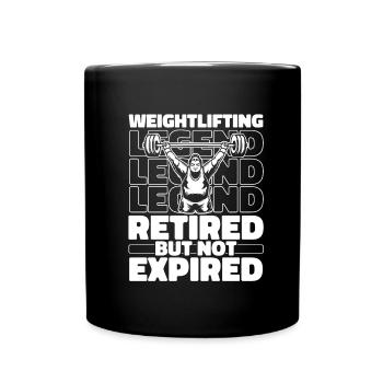 Weightlifting Retired Weightlifter - Full Colour Mug - black - Front