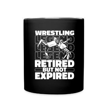 Wrestling Wrestler Im Ruhestand - Tasse einfarbig - Schwarz - Vorne