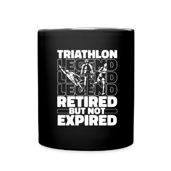 Triathlon Triathlete Retired - Full Colour Mug - black - Front
