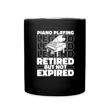 Pianiste Piano Piano Retraité - Mug uni - noir - Devant