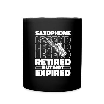 Saxophone Saxophone Retiré - Mug uni - noir - Devant