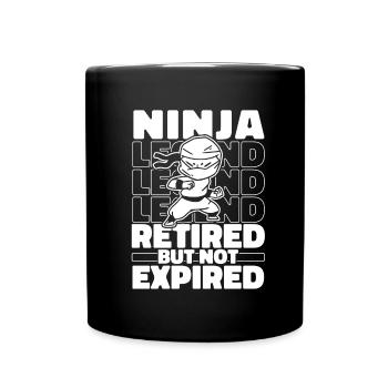 Ninja Im Ruhestand - Tasse einfarbig - Schwarz - Vorne