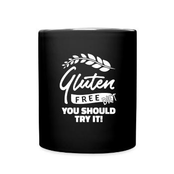 Glutenfrei Weizen - Tasse einfarbig - Schwarz - Vorne