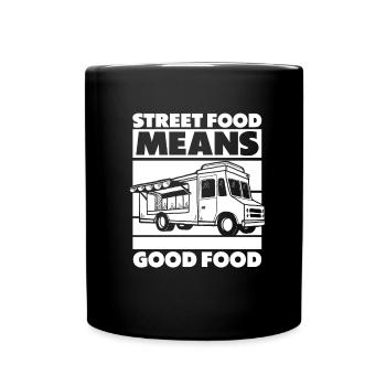 Cuisine de rue - Mug uni - noir - Devant